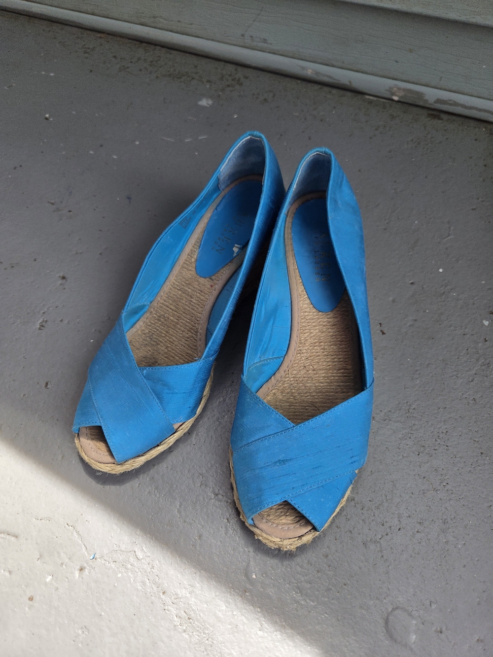 Lauren Ralph Lauren Bright Blue Women’s Espadrille Peep-Toe Shoes
